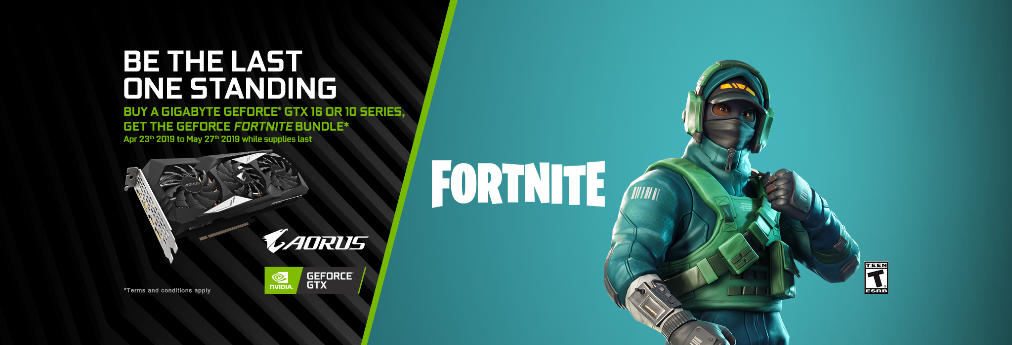 buy a qualified gigabyte geforce gtx 1660ti 1660 1650 1070ti 1070 1060 1050ti and 1050 graphics cards and get the geforce fortnite bundle - bundle fortnite nvidia