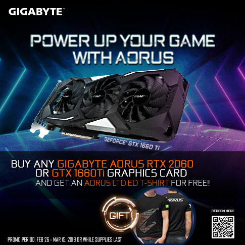 POWER UP YOUR GAME WITH AORUS! RTX 2060 & GTX 1660Ti PROMOTION-PH